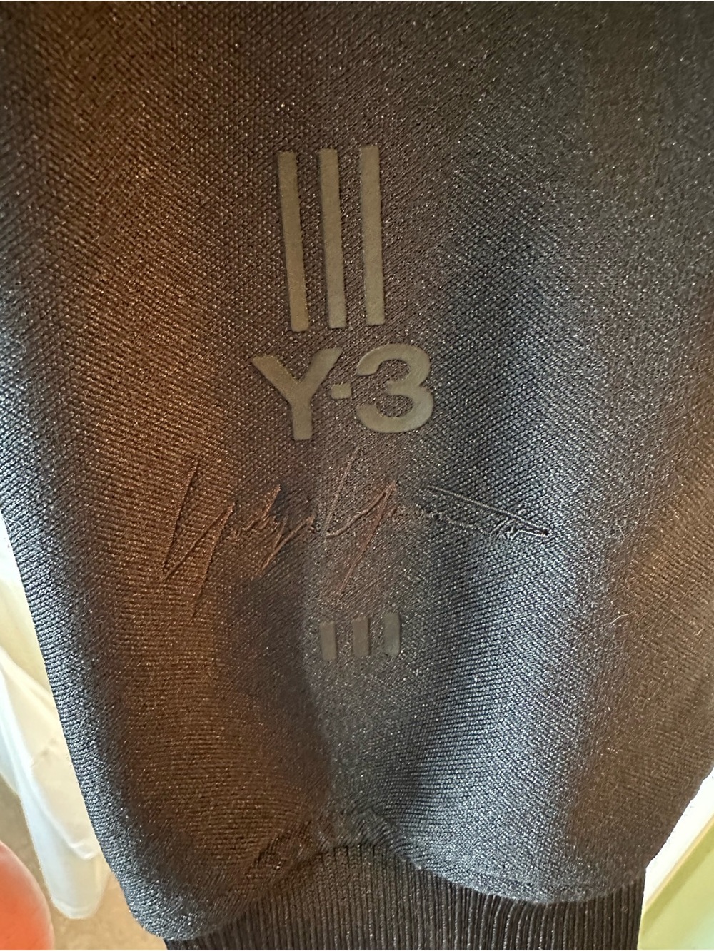 Y-3 Adidas Yohji Yamamoto 2018 all black tonal zip up jacket.